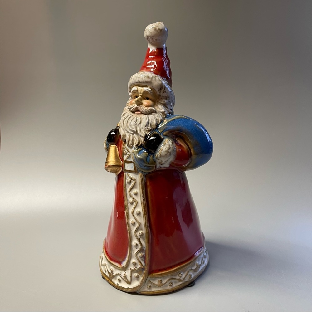Ceramic Santa Claus Figurine Bell Like New